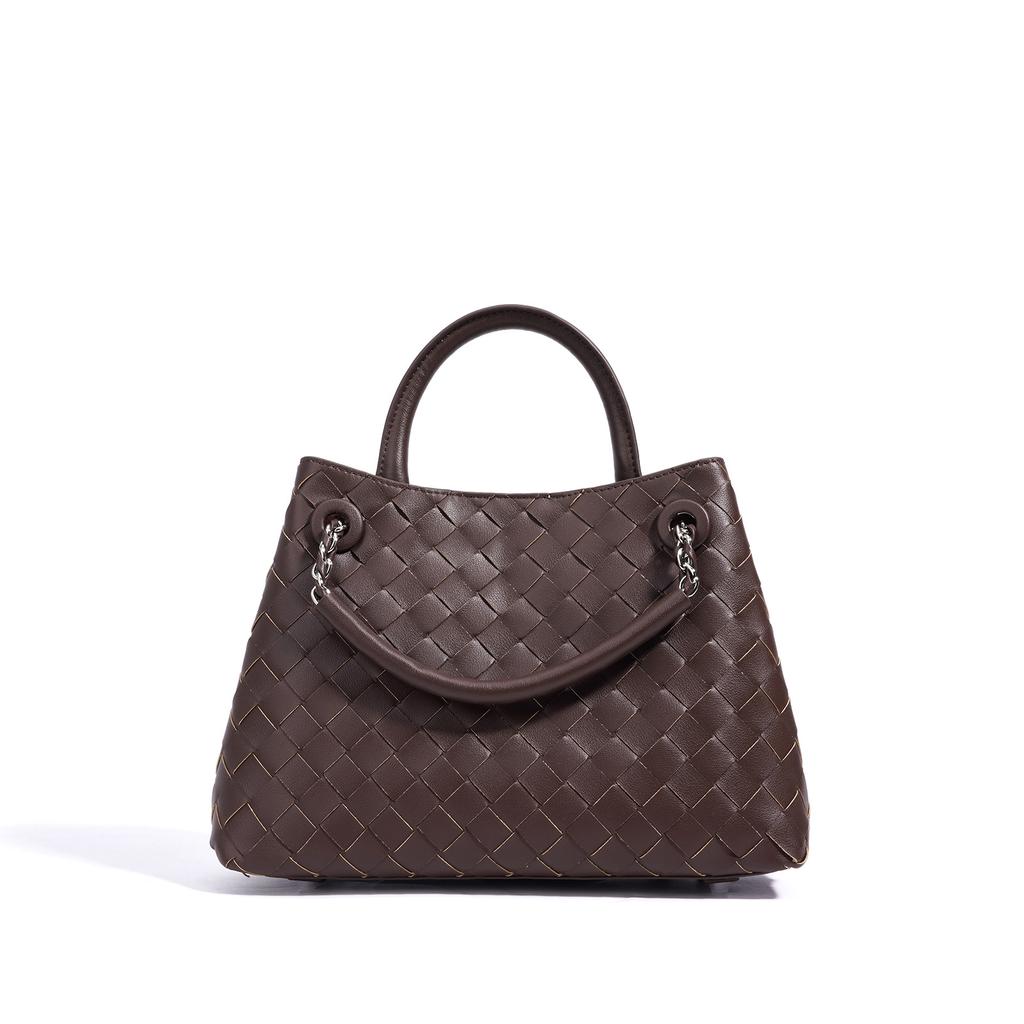 New Shoulder Bag Woven Bag Portable Large Capacity Leather Women's Bag Tote Bag