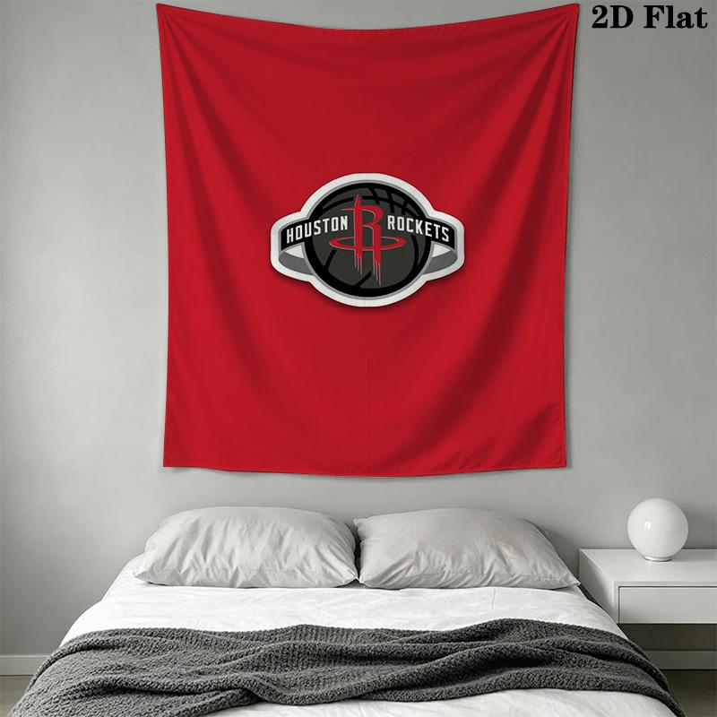 Rockets Logo Design Threepiece Set 1 Duvet Cover 2 Pillowcase Without Core Bedding Set Soft And Comfortable Christmas Birthday Gift