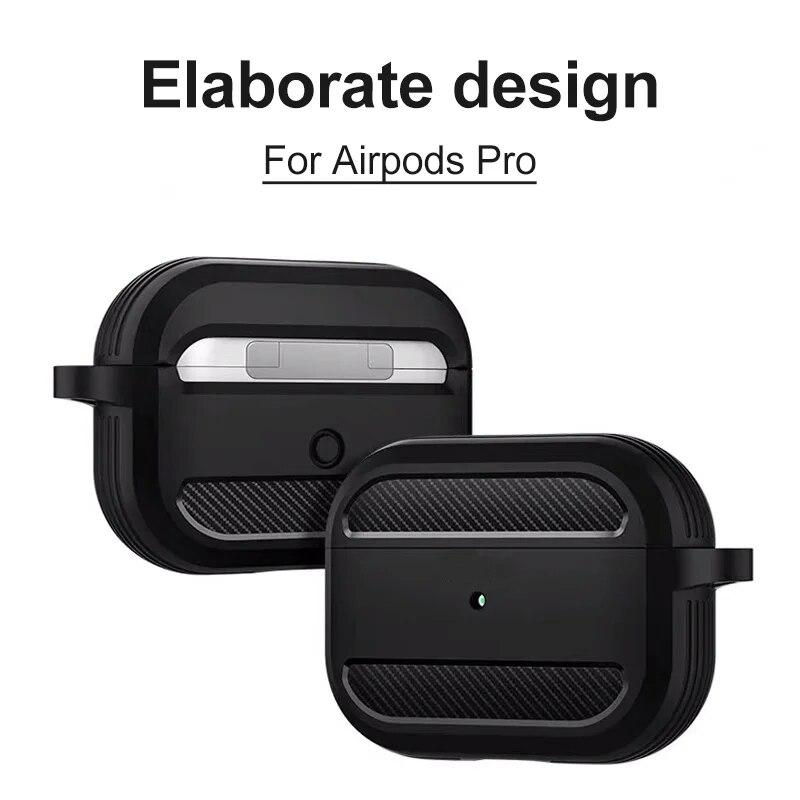 

Чехол для наушников Apple AirPods Pro 2023 Pro2 2nd 2022, чехол из углеродного волокна для Airpods Pro 3 2 1, чехол-бампер с брелоком