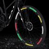 1 Blatt Warnaufkleber Helle Farbe Dekorativer Leuchtender Rechteckiger Warnaufkleber für das Radfahren