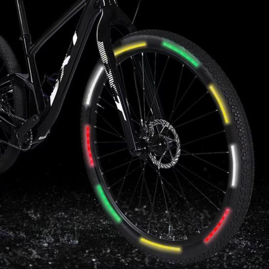 1 Blatt Warnaufkleber Helle Farbe Dekorativer Leuchtender Rechteckiger Warnaufkleber für das Radfahren