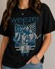 Vintage Blue Retro Rock Band Graphic T-Shirt Unisex Music Tee