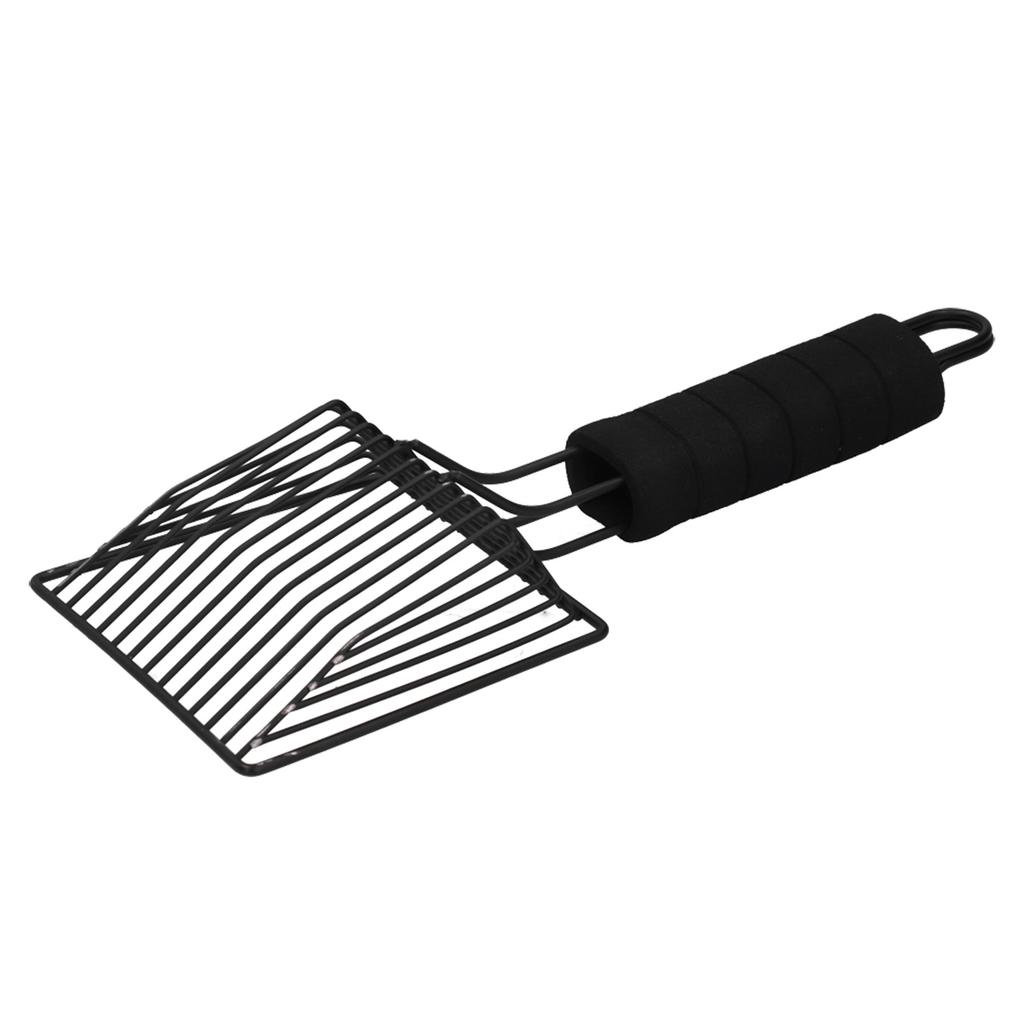 Reusable Metal Cat Litter Sand Scoop Sifter Shovel Pet Cat Cleaning Supplies Black