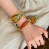 Hand Ring Handkerchief Bracelets Lace Up Bohemian Bangles Retro Scarf Opening Bangles Travel
