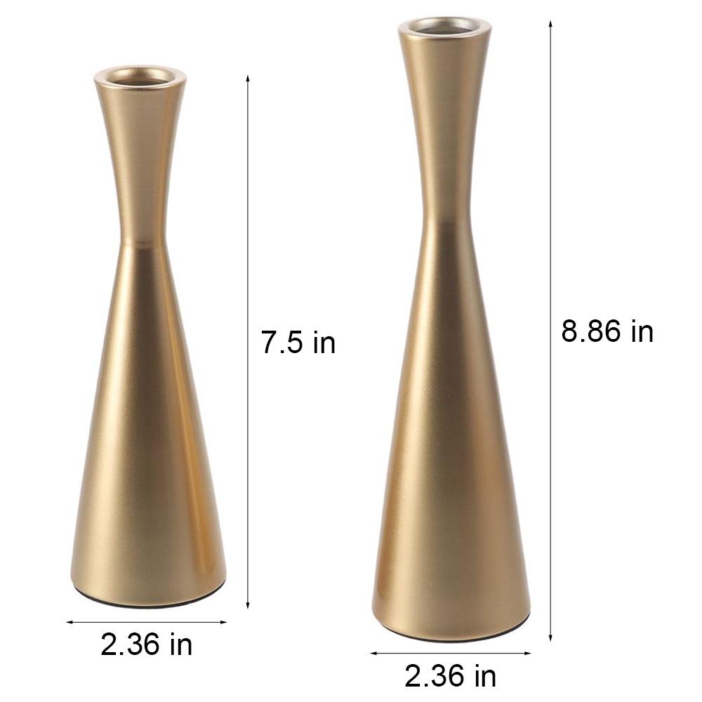 Dinning Decor Gold Candle Holders Iron Metal Taper Candlestick Holders Table Decorative Home Decor