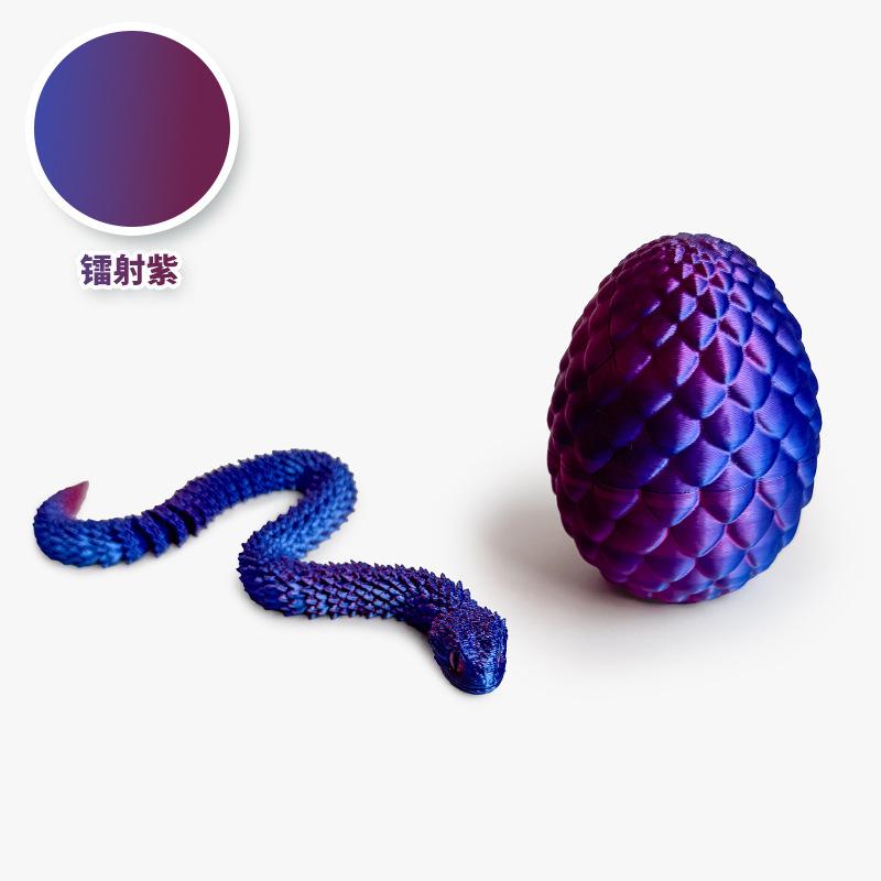 3D Printed Snake Dragon Egg Home Decoration Joint Mobility 30cm Snake Molds Craft Ornament Decompression Toys