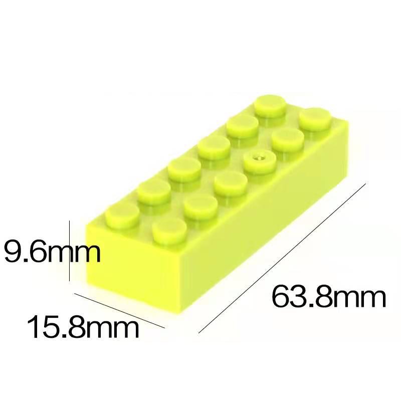 100g 2x6 Dot DlY Assembling Modules ThickFigures Bricks Educational Toy Creative Design SizeCompatible Equipped With Durable Plastic Playthings for