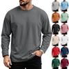 Men's Plus Size Loose Fit Casual Long Sleeve Neck Shirt for Fall Winter Layering
