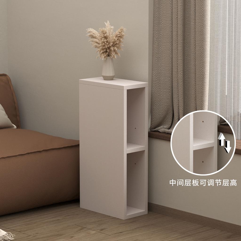 Ultra-Narrow Mobile Storage Unit-Corner Cabinet with Rolling Wheels Bathroom Vanity &Wall Bookshelf Combo Space-saving Organizer