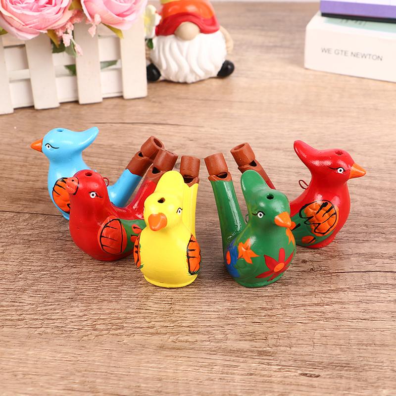 Coloured Drawing Water Bird Whistle For Kid Early Learning Educational Children Toy Musical Instrument Bathtime Musical Toy