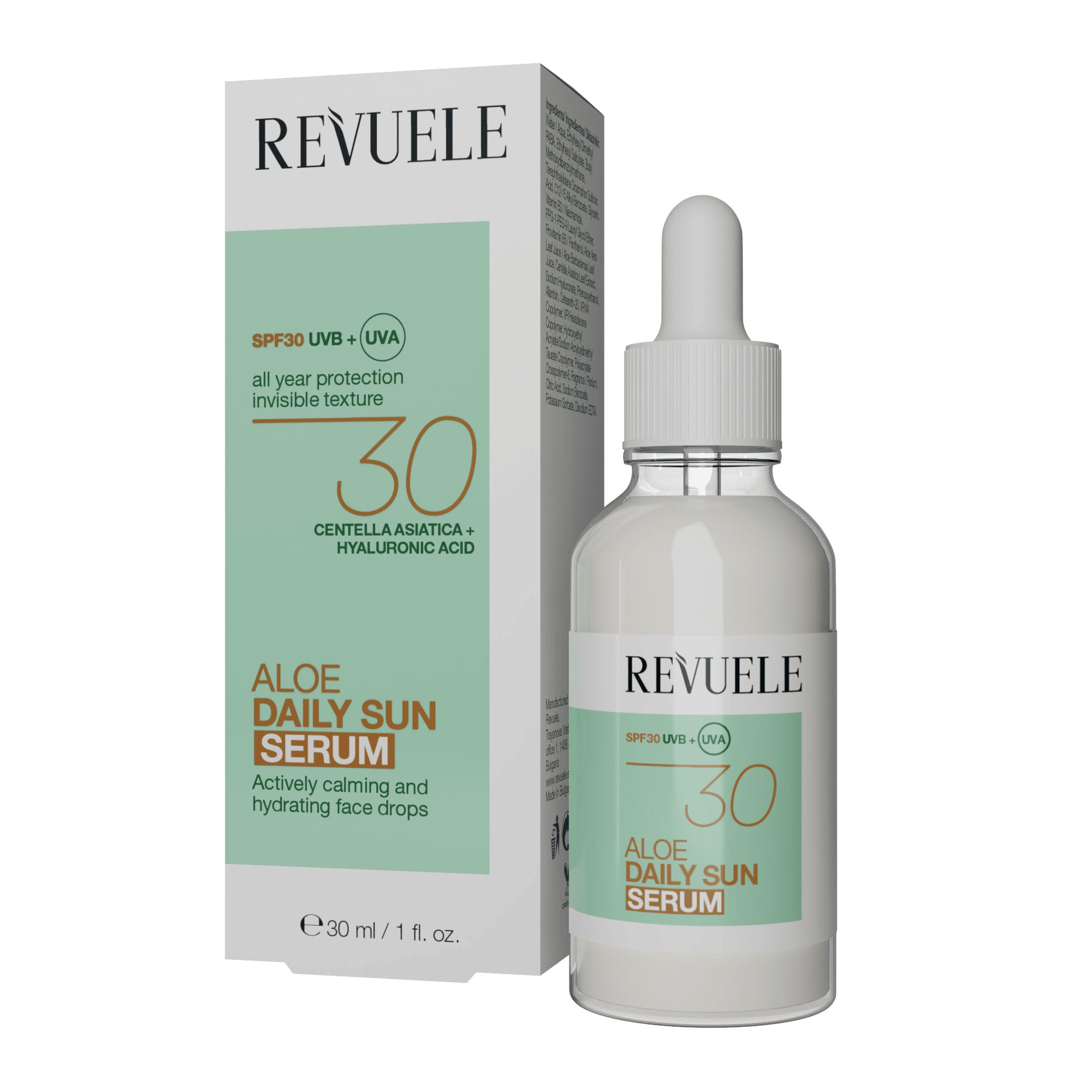 

Сыворотка для лица SPF30 aloe daily sun Revuele 30 мл