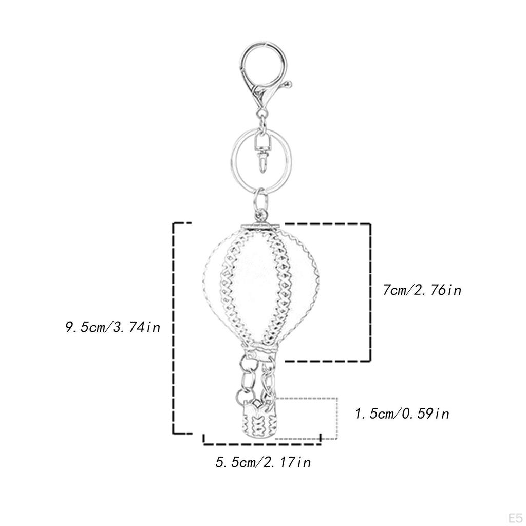 DIY Sewing Keychain Kit Bag Charm Making Party Favors Cute Keyring Colorful Air Balloon Pendant