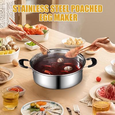 Poached Egg Pan Egg Maker Poached 4 Cup Steamer Pan Kitchenware Rust Resistant Cooker for Breakfast Brunch Cooking