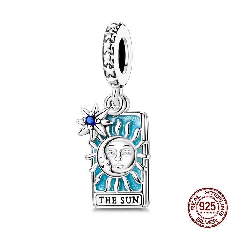 100% 925 Silver Tarot Collection Pendant DIY Hourglass Beads Fit Pandach Original Bracelet Women Jewelry Birthday Gift