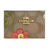 Coach Snap Wallet 11 Floral Print Design Logo Snap Closure Signature Coated Canvas Smooth Leather Card Holder Women Wallets CR939-IME7V