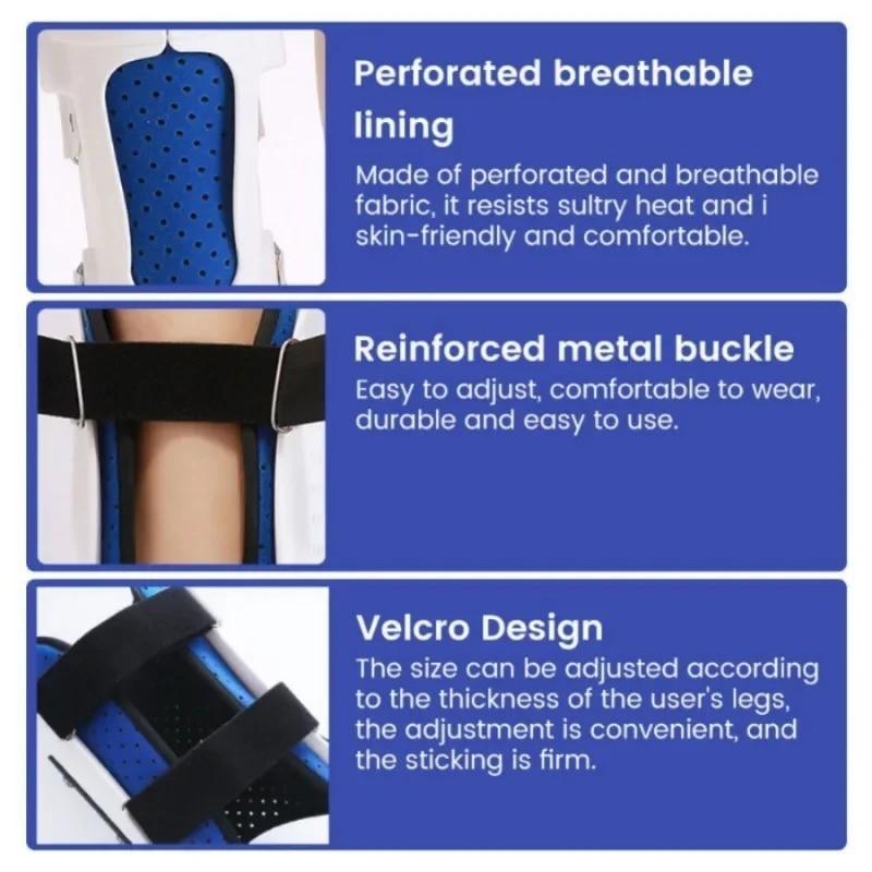 New Adjustable Angle Height Knee Ankle Foot Orthosis Brace Thigh Knee Joint Foot Support Fixator Rehabilitation Ligament Protector