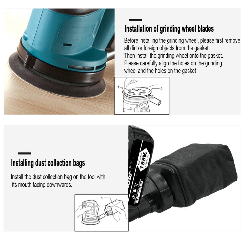 24000RPM 6 Gears Wood Rounter Machine for Wood Polisher Cordless Orbital Sander Electric Random Orbital Sander