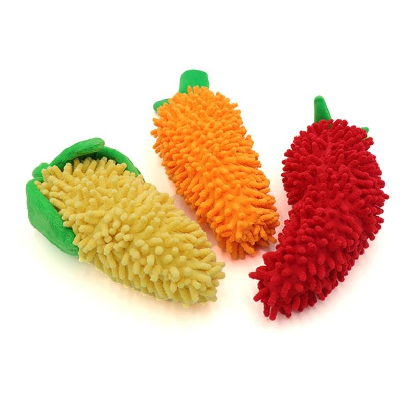 Dogs Realistic Vegetable Squeaky Toy for Aggressive Chewer Plush Teether Toy for Training Cleaning Interactively Toy