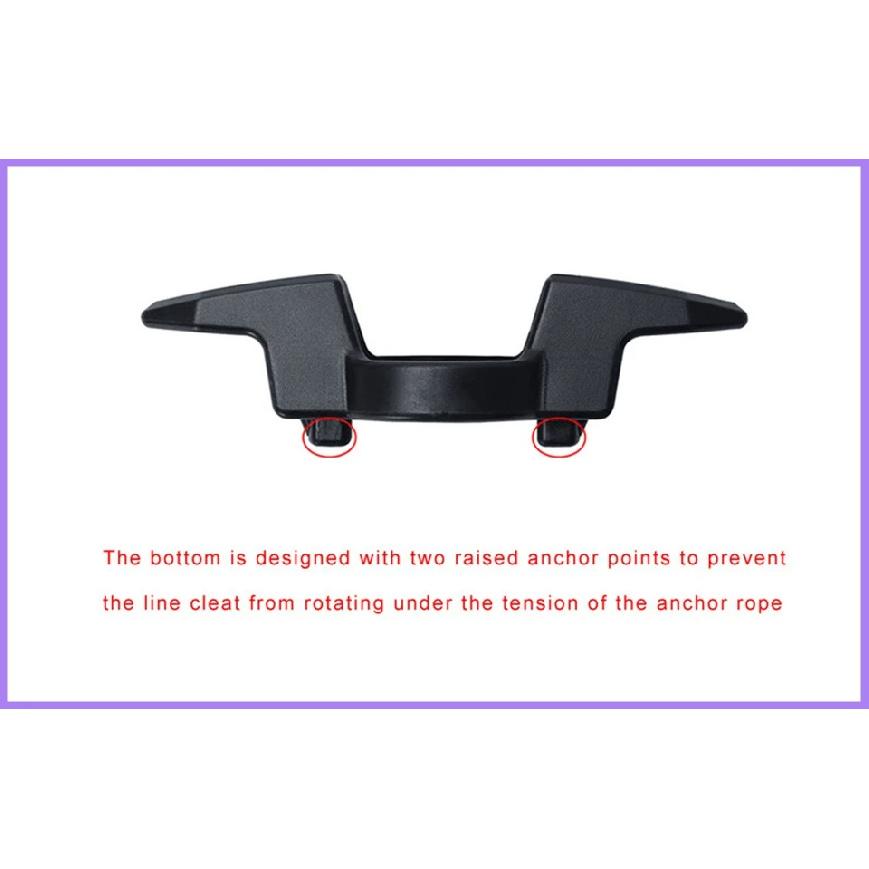 Marine Fishing Kayak Anchor Cleat Track Mount Line Cleat Deck Line Rope Tie for Rail Mount Canoes Boats Decks Rowing Accessories