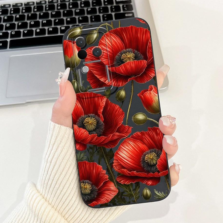 For Vivo V30 V2318 Case V30 Pro V2319 Cover Popular Flower Bowknot Soft Liquid Silicone Phone Cases For Vivo S18 Pro V 30 Fundas Vivo S18