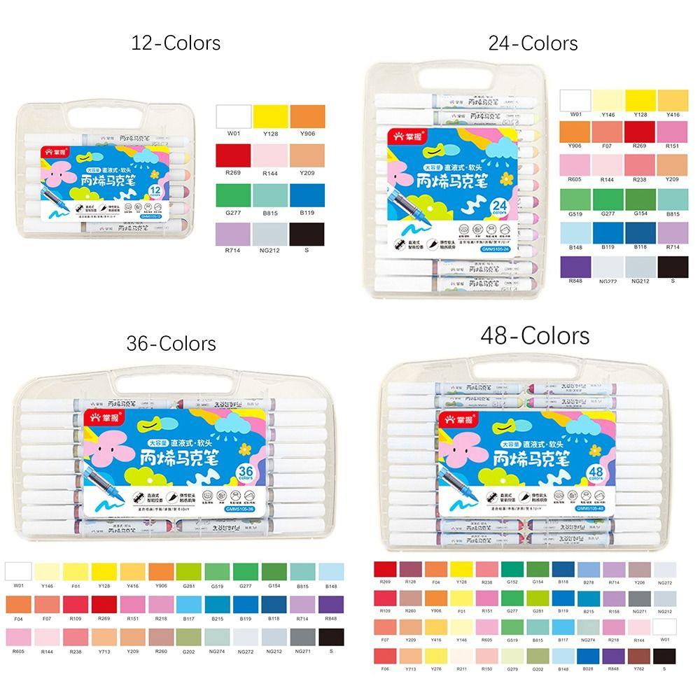 Soft Tip Acrylic Marker Straight Liquid Art Watercolor Pen High-quality Colour Pen  Graffiti