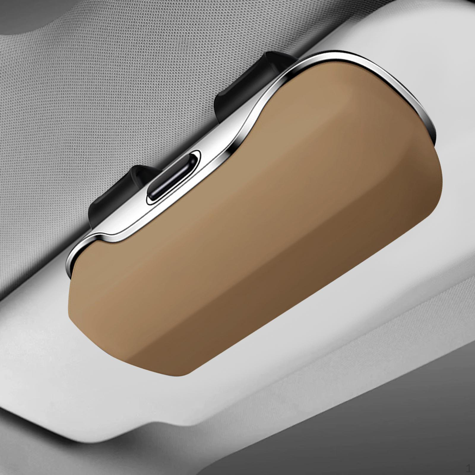 

Держатель солнцезащитных очков для автомобильного козырька, футляр для автомобильных очков, органайзер для хранения очков, экономящий место бежевый