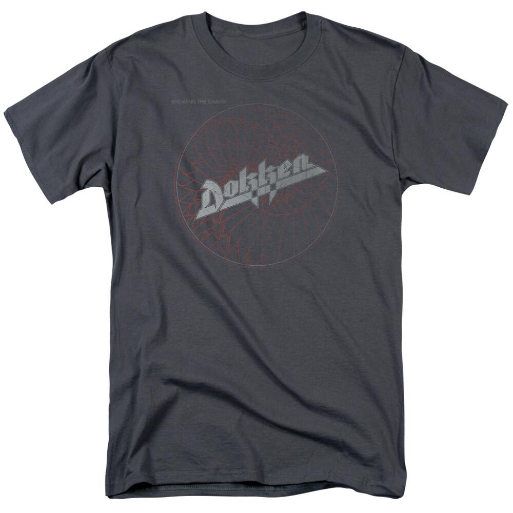 

26 Dokken Breaking The Chains T Shirt Mens Licensed Rock Band Tee Charcoal Unisex T-Shirt XXL