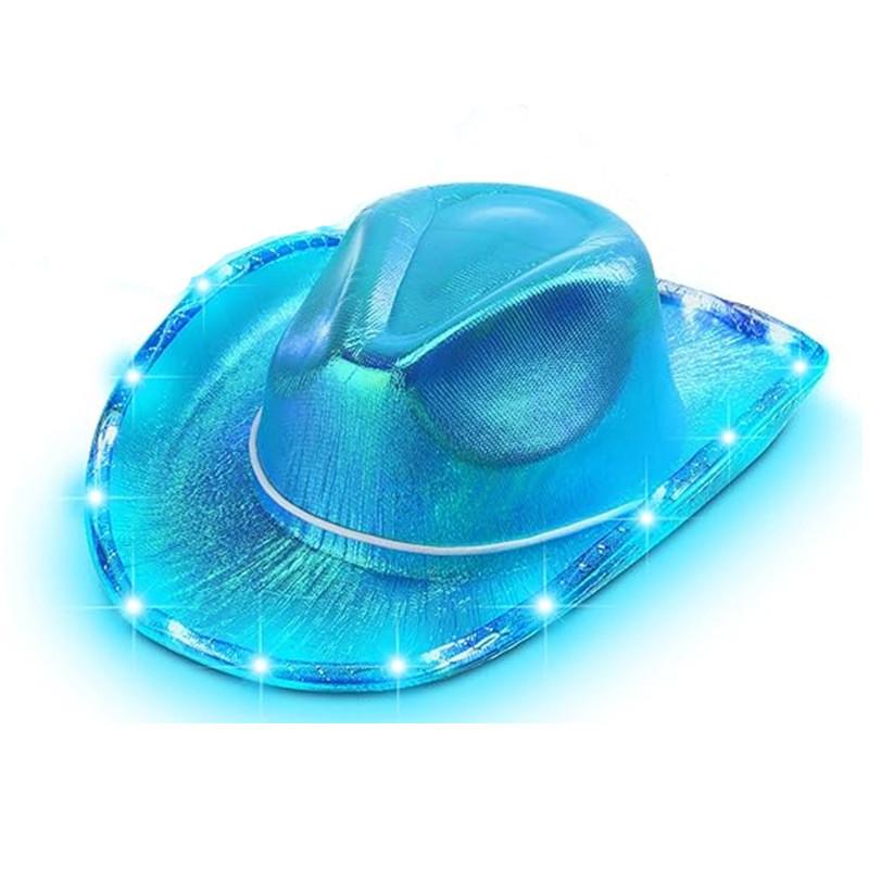 Lighted Fun Cowboy Hat Fixed Shape Halloween Christmas Party Gatherings Supplies