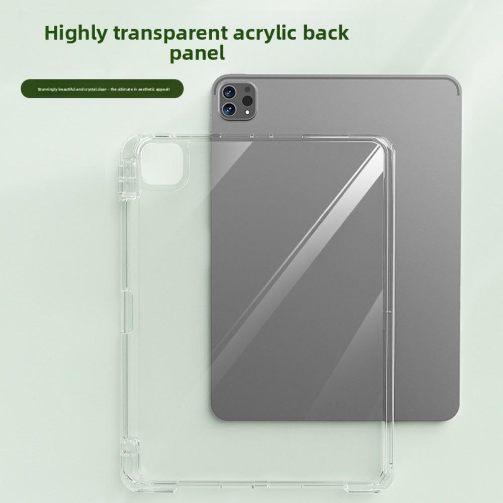 For iPad 10.2 Case with Pencil Holder Clear Acrylic Cover for iPad Air45 Pro11 iPad10 Detachable Stand