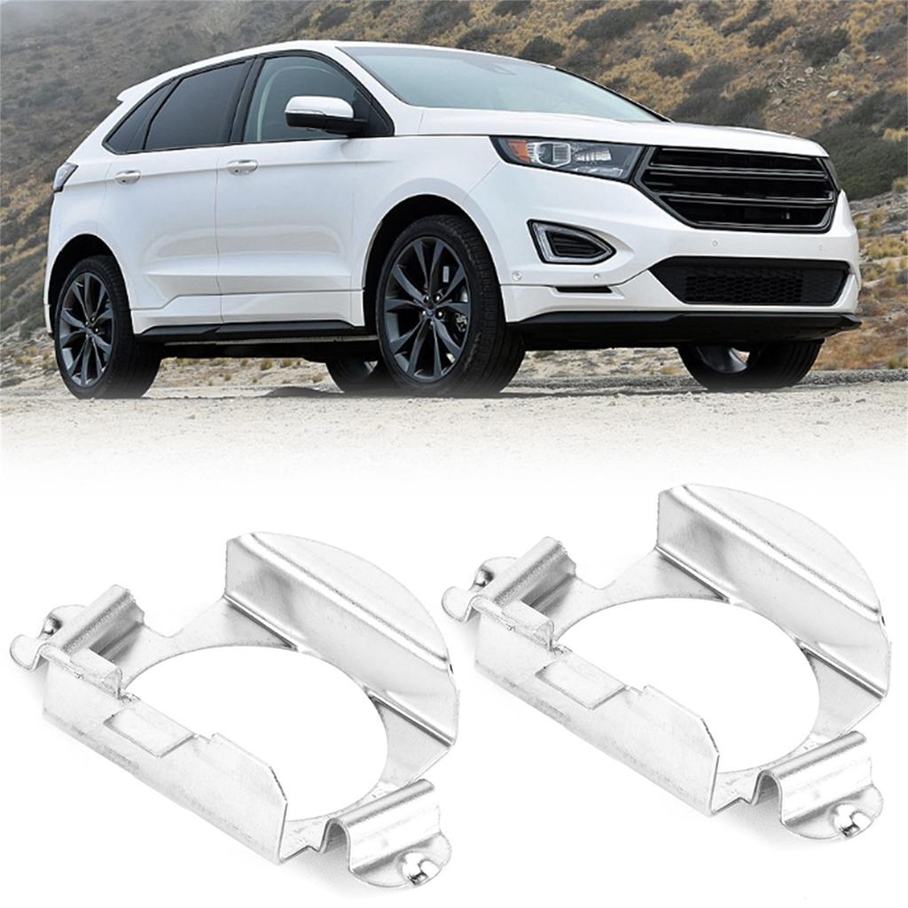 Paar H7 LED-Scheinwerferlampen Adapter Halter für Mercedes-Benz Ford Silber