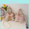 Childrens Straw Bag With Fruit Pattern Kids Casual Woven Handbag For Daily Use