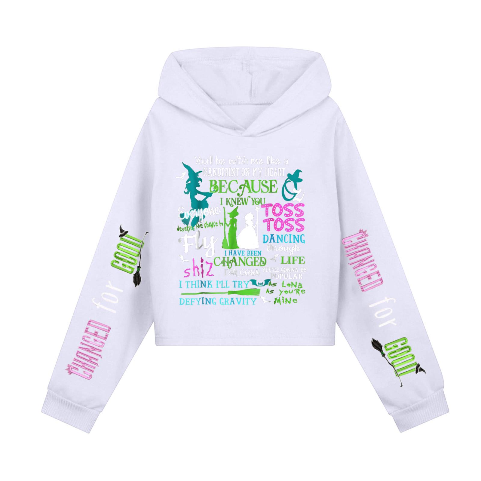 

Children s Hooded Hood, Trendy Long Sleeved Witch Hoodie 160 белый