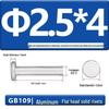 Flat Head Aluminum Solid Rivets GB109, Hand-Hammered, Size M2-M8