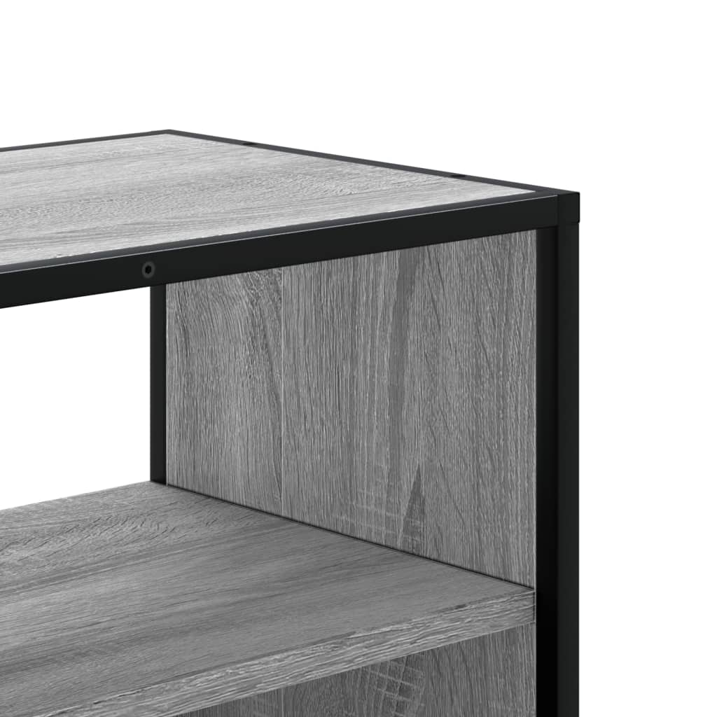 TV Stand Grey Sonoma 100 x 31 x 39.5 cm Particleboard and Metal