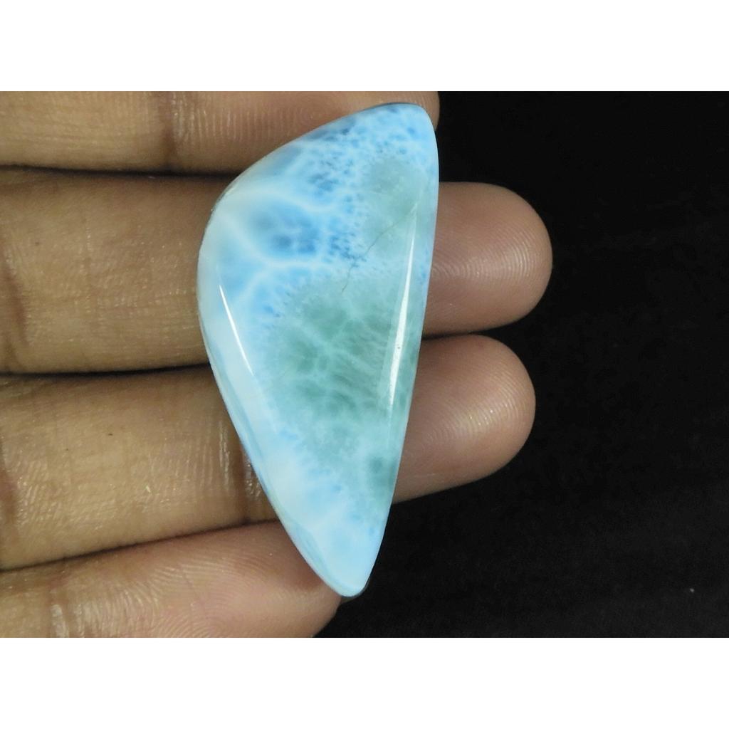 18X38X7MM Natural Blue Larimar Fancy Shape Cabochon Loose Gemstone 46Cts. LR-52