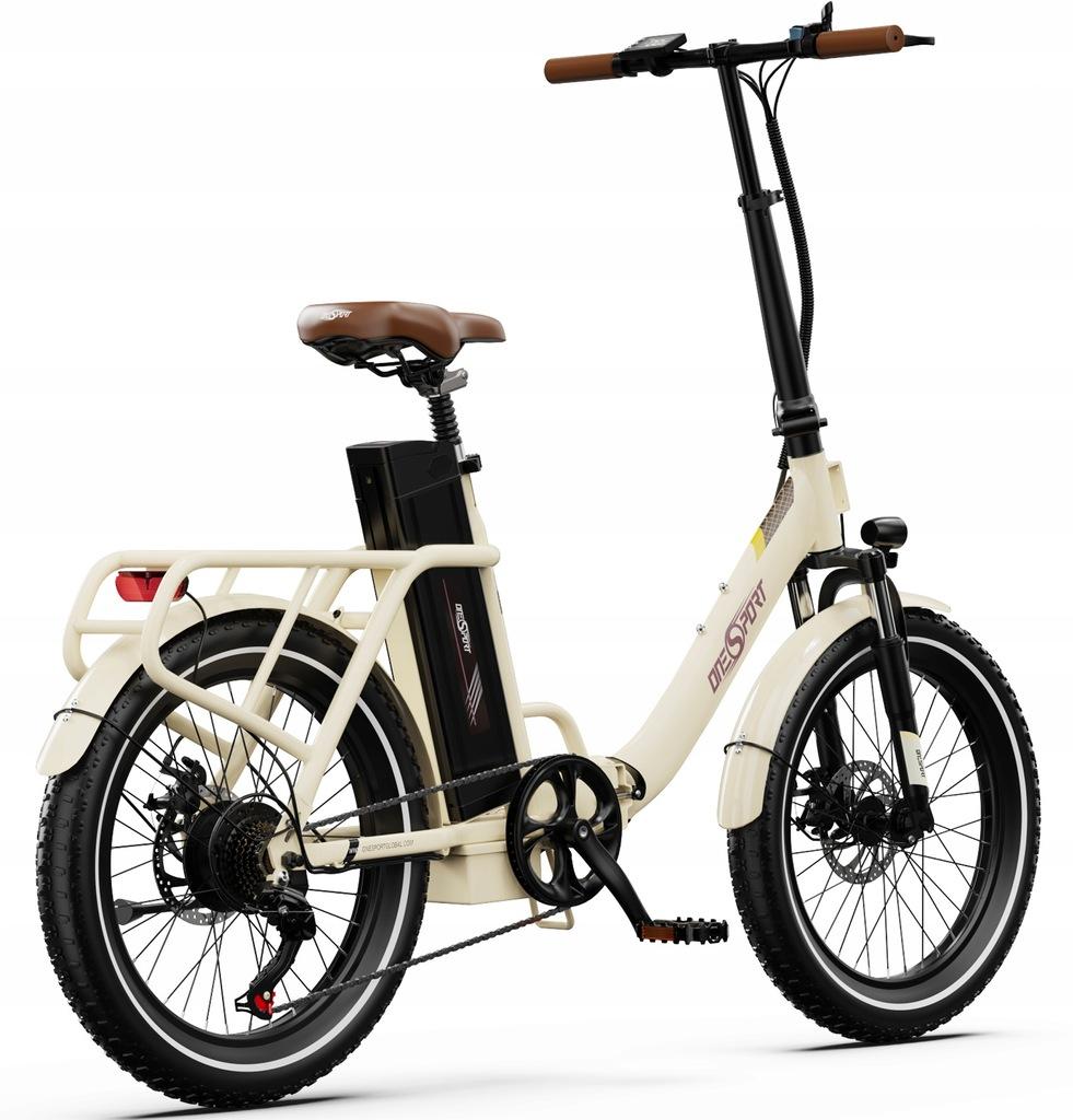 Skládací elektrické kolo ONESPORT OT16-2, 250W motor, 48V 17AH baterie, maximální rychlost 25 km/h, dojezd 120 km, 20*3.0 palcová kola