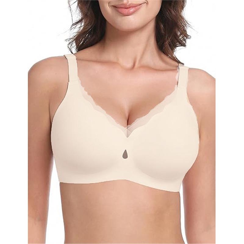 Plus Size Seamless Wavy Bra: Soft, Anti-Sagging Support, Sexy Lingerie for Women