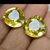 Natural Ceylon Sapphire 19.23 Ct Pair   Yellow Pear Shape Loose Gemstone