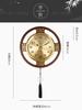 New Chinese style wall clock living room home entrance solid wood wall clock simple atmospheric silent clock