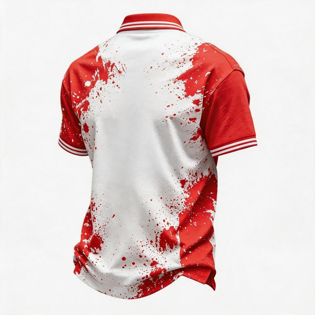 Men's Soccer Fan Polo Shirt Mesh Breathable Short Sleeve Collared Top with Canadian Themed Graphic Print Suitable for Sports and Casual Wear