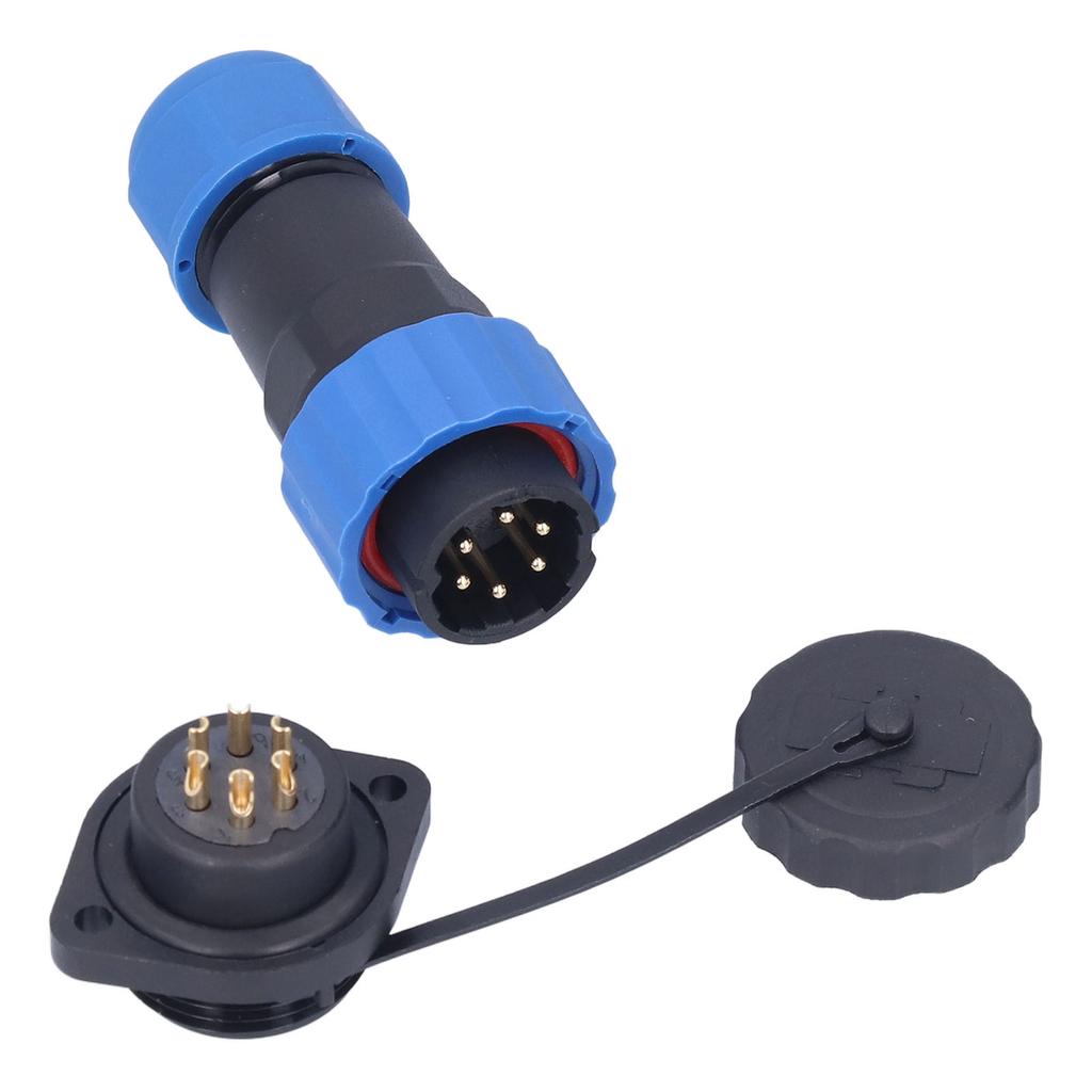 IP68 Waterproof Plug Socket Flange Aviation Power Connector Industrial Adapter AC380V SP206 Pin