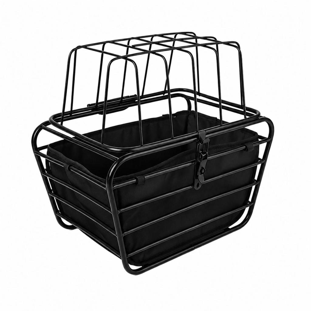 Robust Bike Pet Basket with Liner Rust Resistant Dog Cage