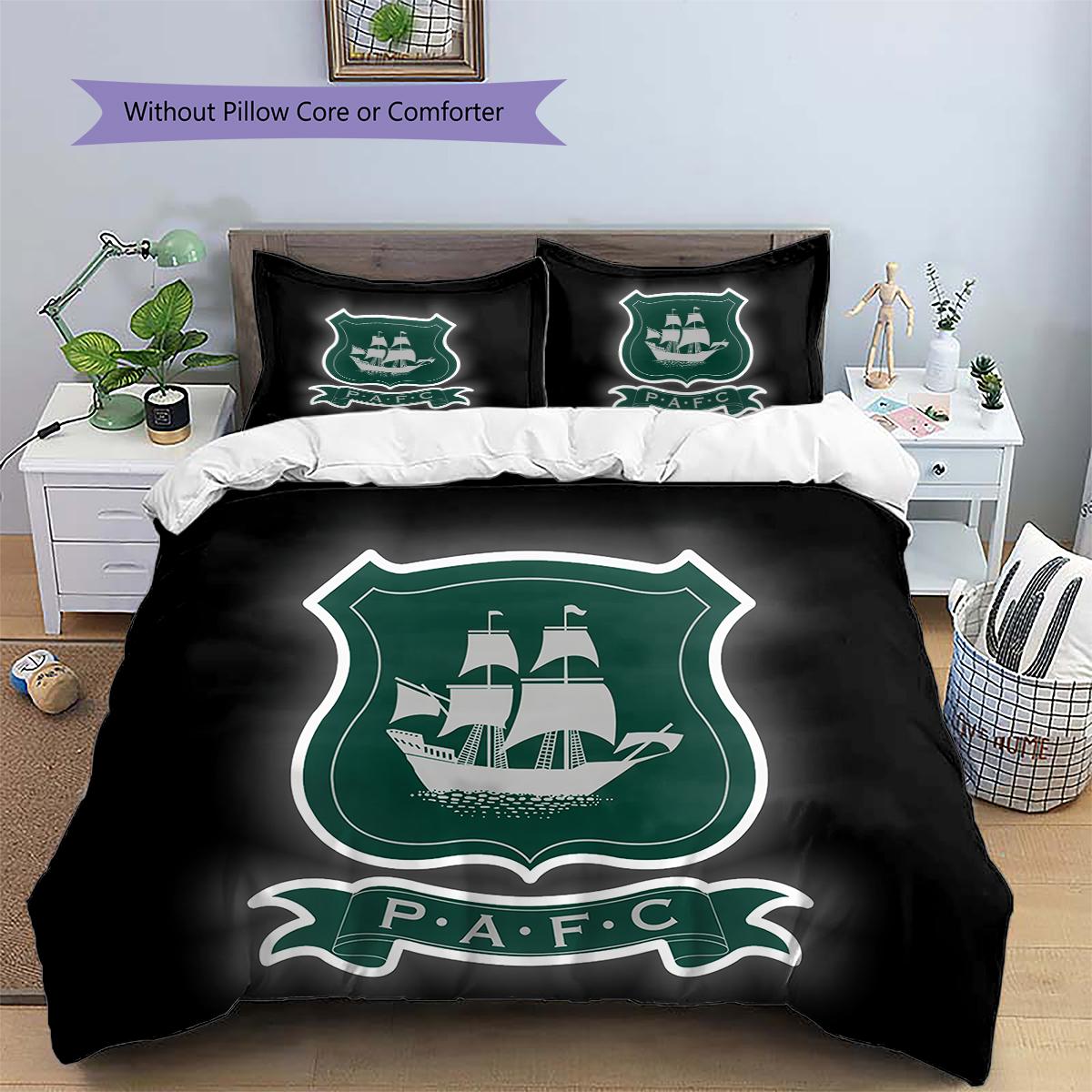 

Plymouth Football Club logoPattern Bedding,Quilt Set Quilt Cover Pillowcase Home Birthday Gift (1 * duvet cover + 2 * pillowcase, without core) 135x200cm