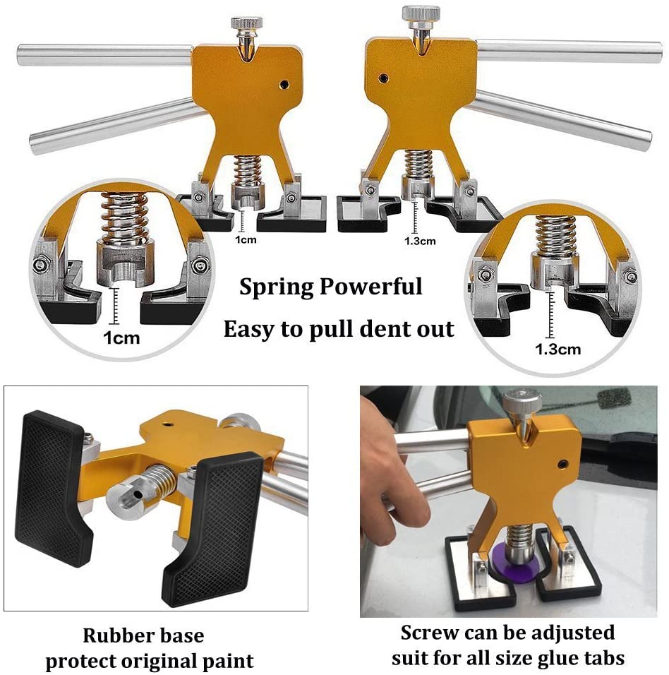 Diy Paintless Dent Repair Kit Gliston Dent Puller Tools Slide Hammer For Car Hail Damage Dent Ding Remover