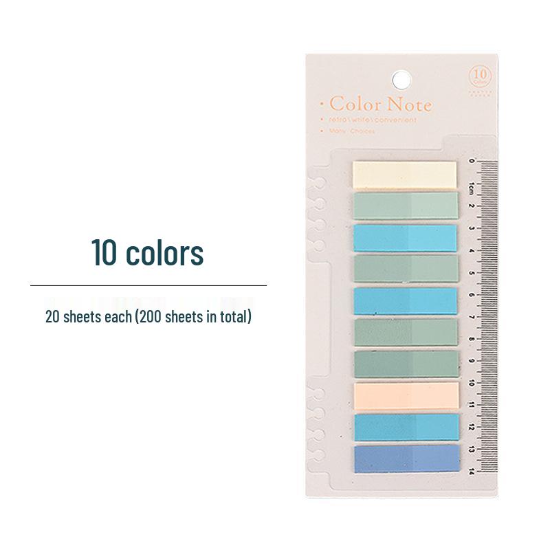Morandi Semi-transparent Index Tabs - Student Study Labels PET Sticky Notes