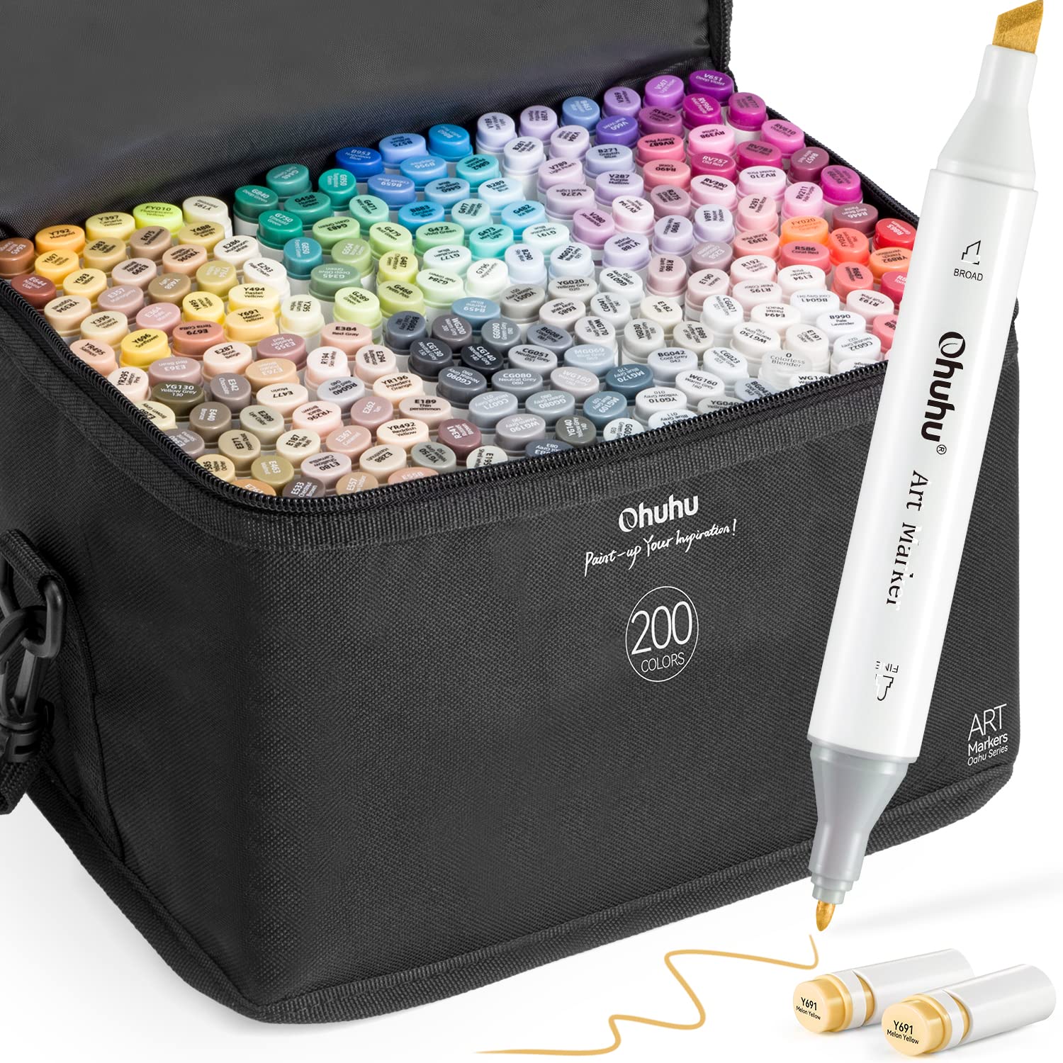 

Ohuhu Illustration 200 201 Thick and Fine Professional Marker Pens for Blender Art Supplies Oahu Series Markers, Colors, Pens, Ends, Illustration,
