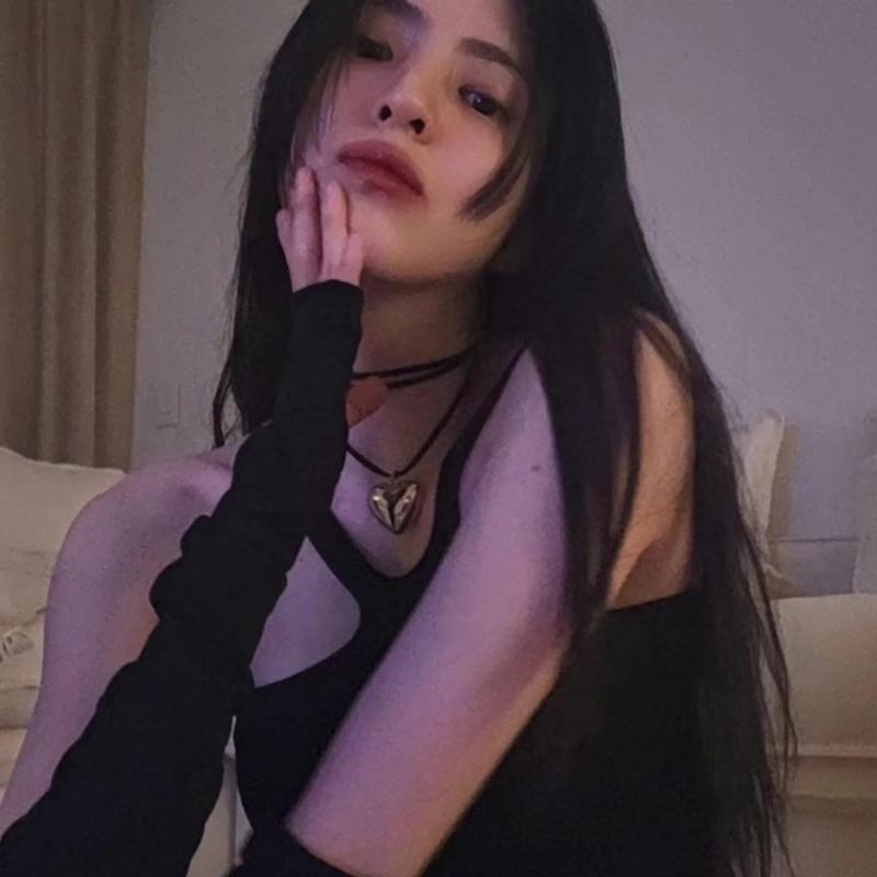 Heart Pendant Collar Necklace Long Rope Bow-Tie Choker Necklace Fashion Jewelry Neck Tie Clavicle Chain Necklace