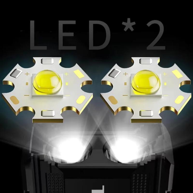 Portable LED Flashlights USB Rechargeable Torch with 3 Modes Flashlight Emergency Power Bank Outdoor Camping Fishing Searchlight