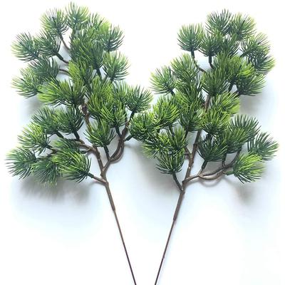 Rama de Pino Verde Artificial de 34 cm Pino Falso de Plástico Realista para Fiesta Boda Habitación Hogar Decoración Navideña Planta Artificial