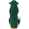 Allegra K Women's Platform High Heel Sandals with Ankle Strap and Chunky Heel, Green, Size 24cm